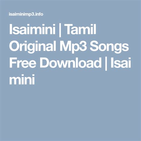 isaimini mp3 songs free download